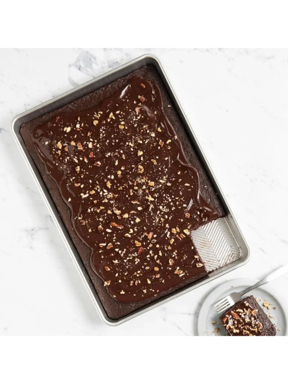 Extra Large 21x15 Baking Pan - Textured Aluminum for Roasting, Baking & Broiling